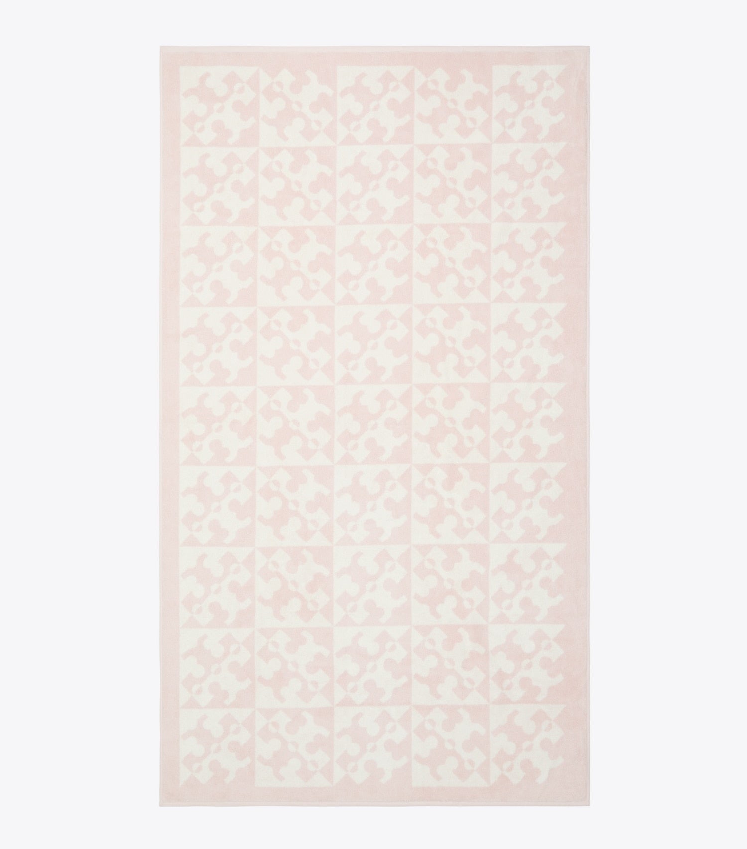 Tory Burch Diagonal T Jacquard Towel - Pink
