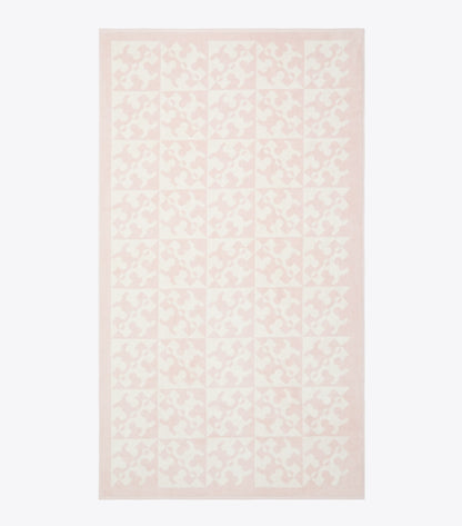 Tory Burch Diagonal T Jacquard Towel - Pink