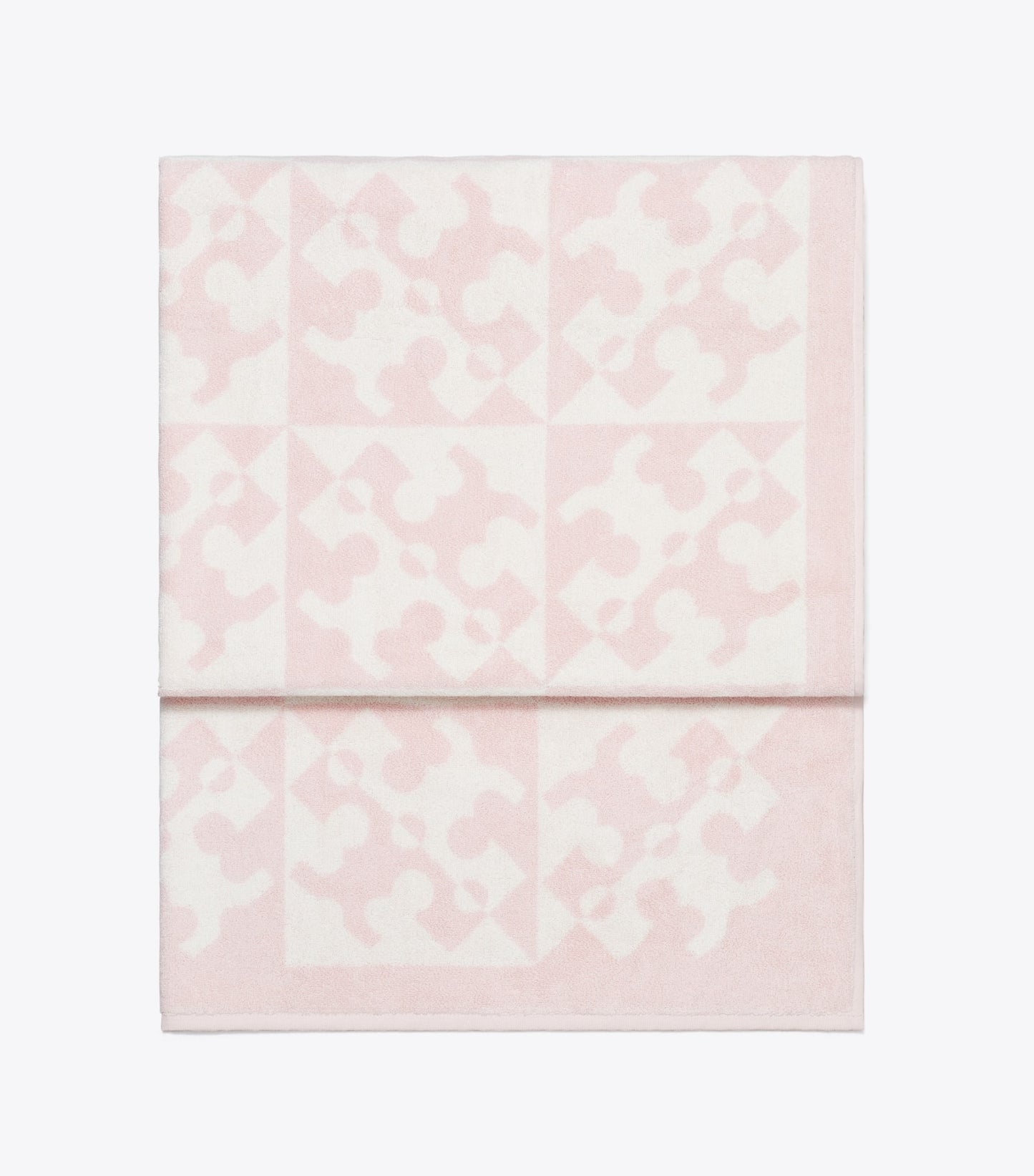 Tory Burch Diagonal T Jacquard Towel - Pink