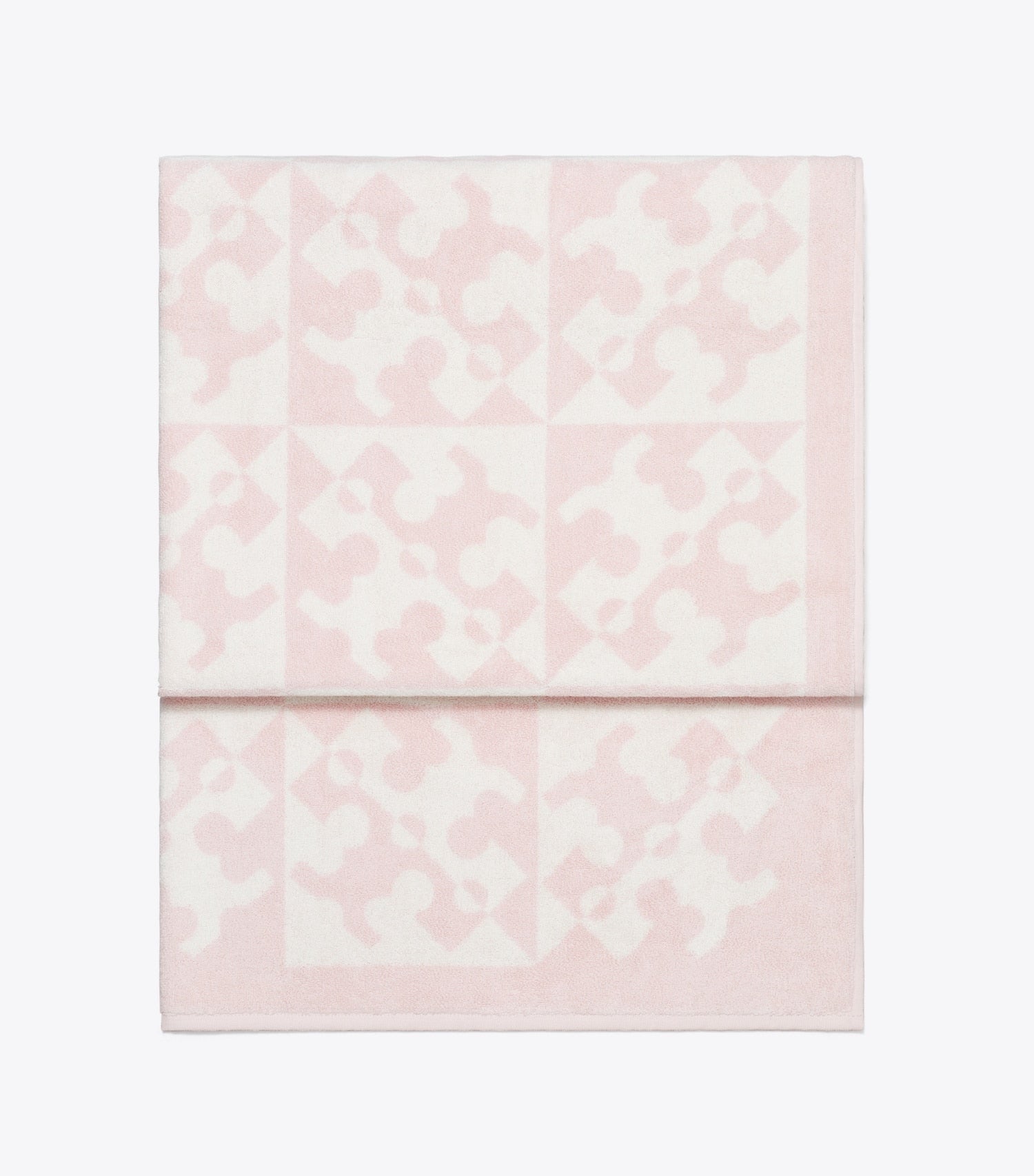 Tory Burch Diagonal T Jacquard Towel - Pink