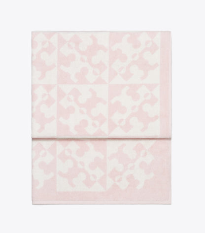 Tory Burch Diagonal T Jacquard Towel - Pink