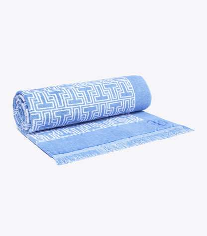 Tory Burch T-Tile Beach Towel - Blue Bird