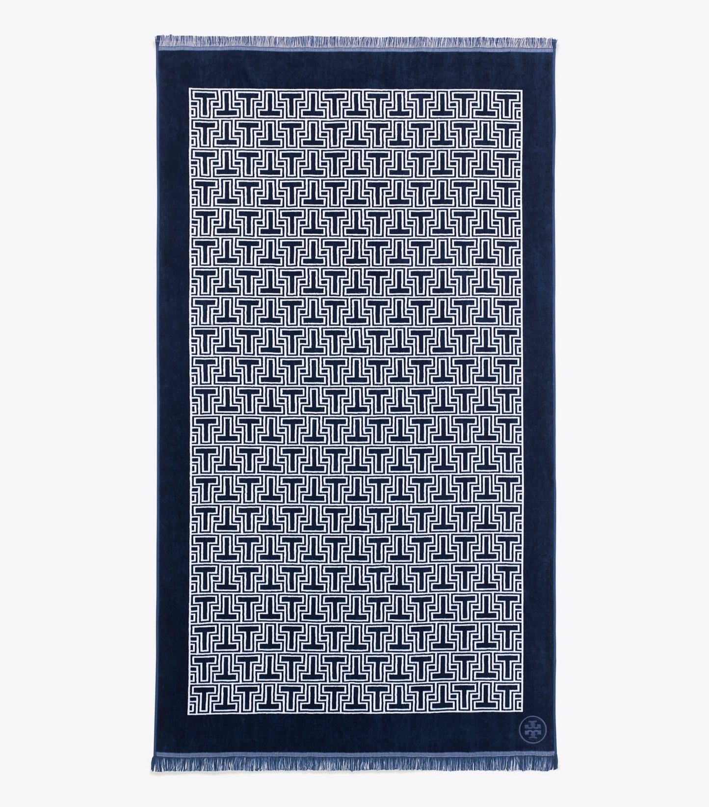 Tory Burch T-Tile Beach Towel - Tory Navy/Ivory
