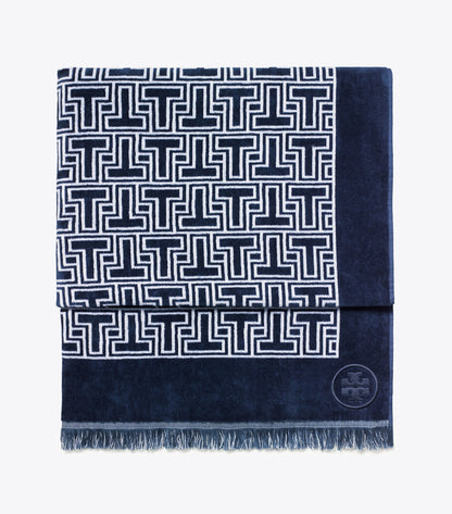 Tory Burch T-Tile Beach Towel - Tory Navy/Ivory