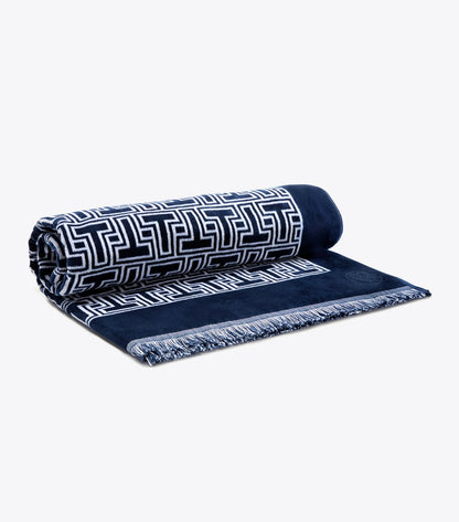 Tory Burch T-Tile Beach Towel - Tory Navy/Ivory