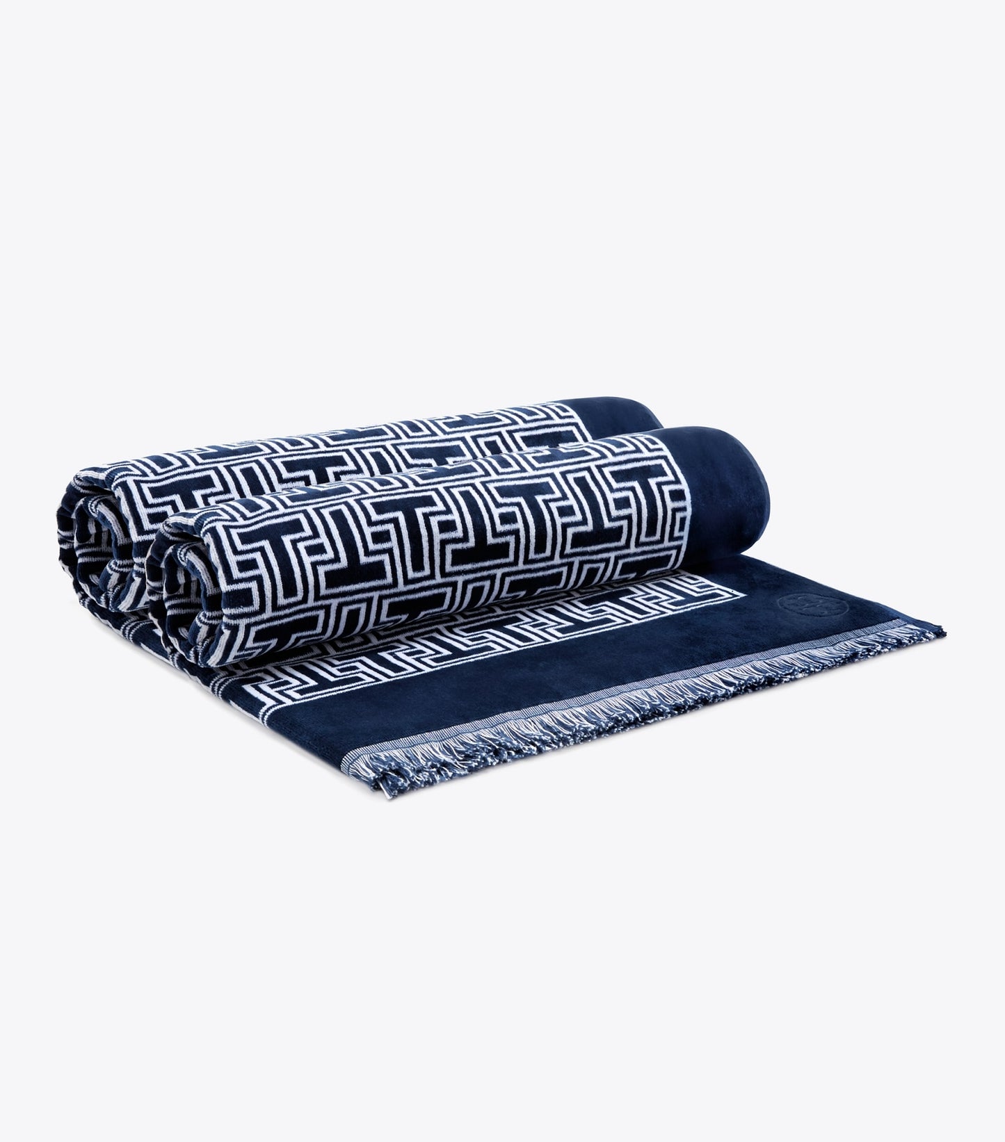 Tory Burch T-Tile Beach Towel - Tory Navy/Ivory