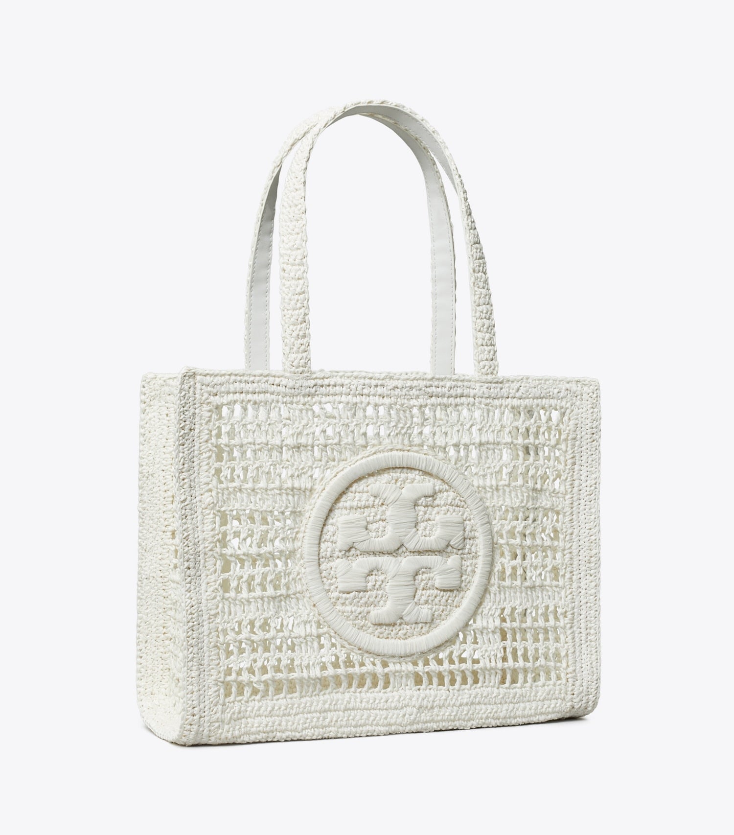 Tory Burch Small Ella Hand-Crocheted Tote - White