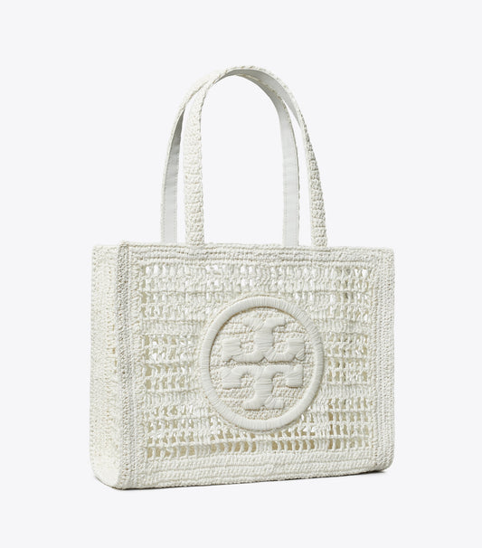 Tory Burch Small Ella Hand-Crocheted Tote - White