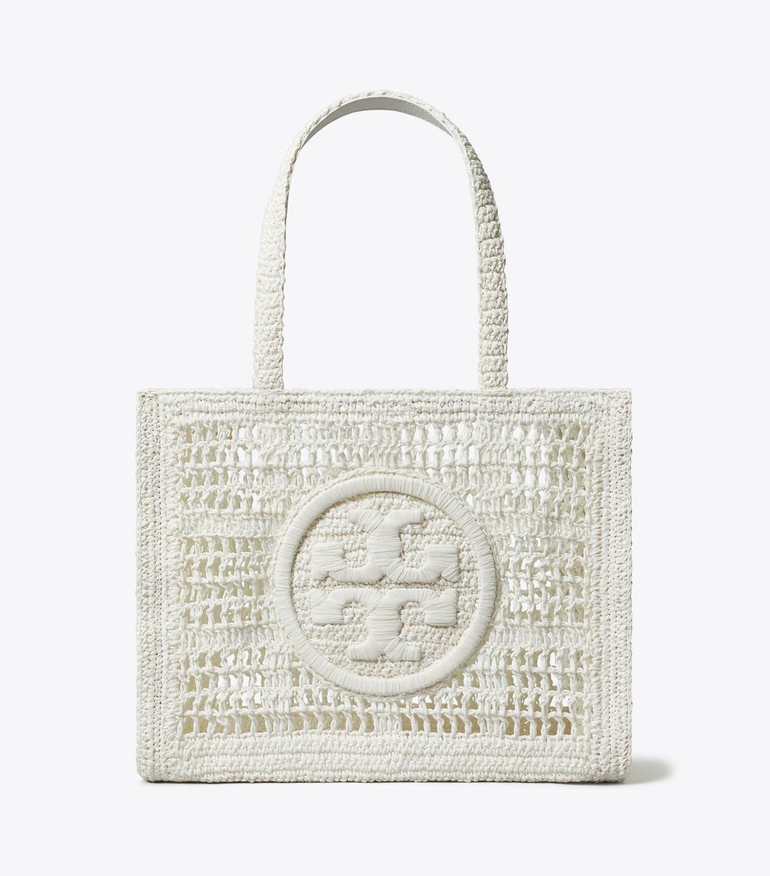 Tory Burch Small Ella Hand-Crocheted Tote - White