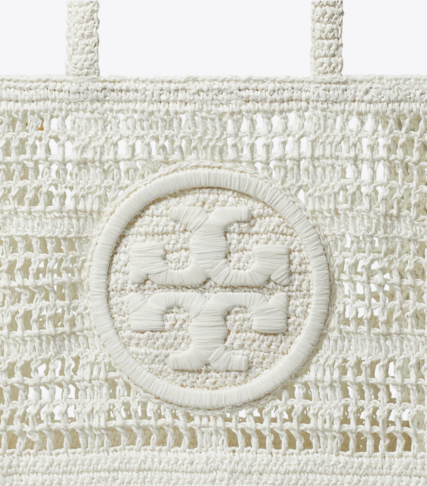 Tory Burch Small Ella Hand-Crocheted Tote - White
