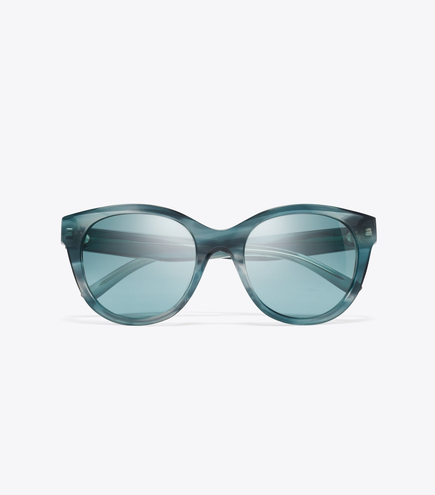 Tory Burch Miller Round Sunglasses - Teal Striated/Petrol Green