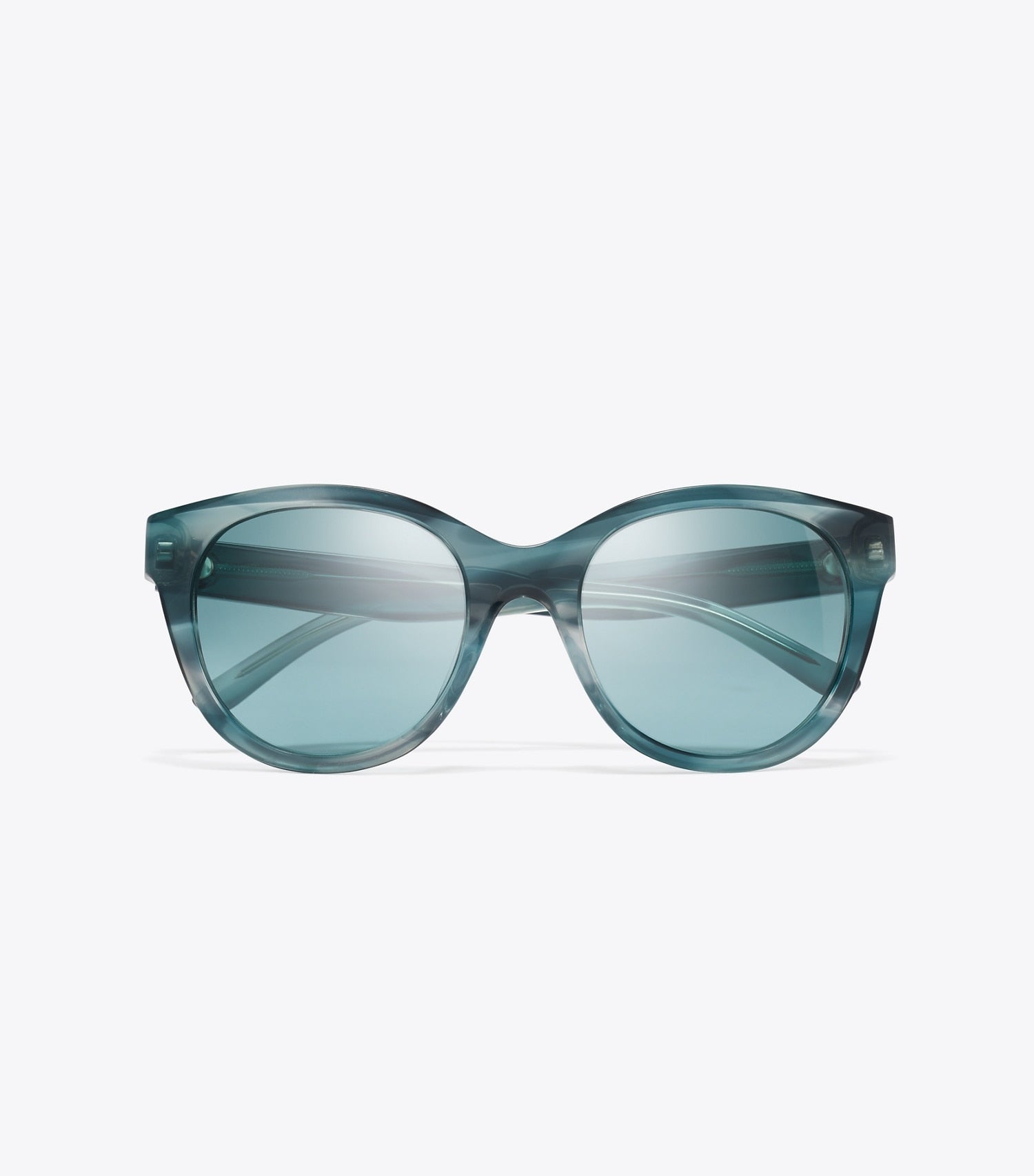 Tory Burch Miller Round Sunglasses - Teal Striated/Petrol Green