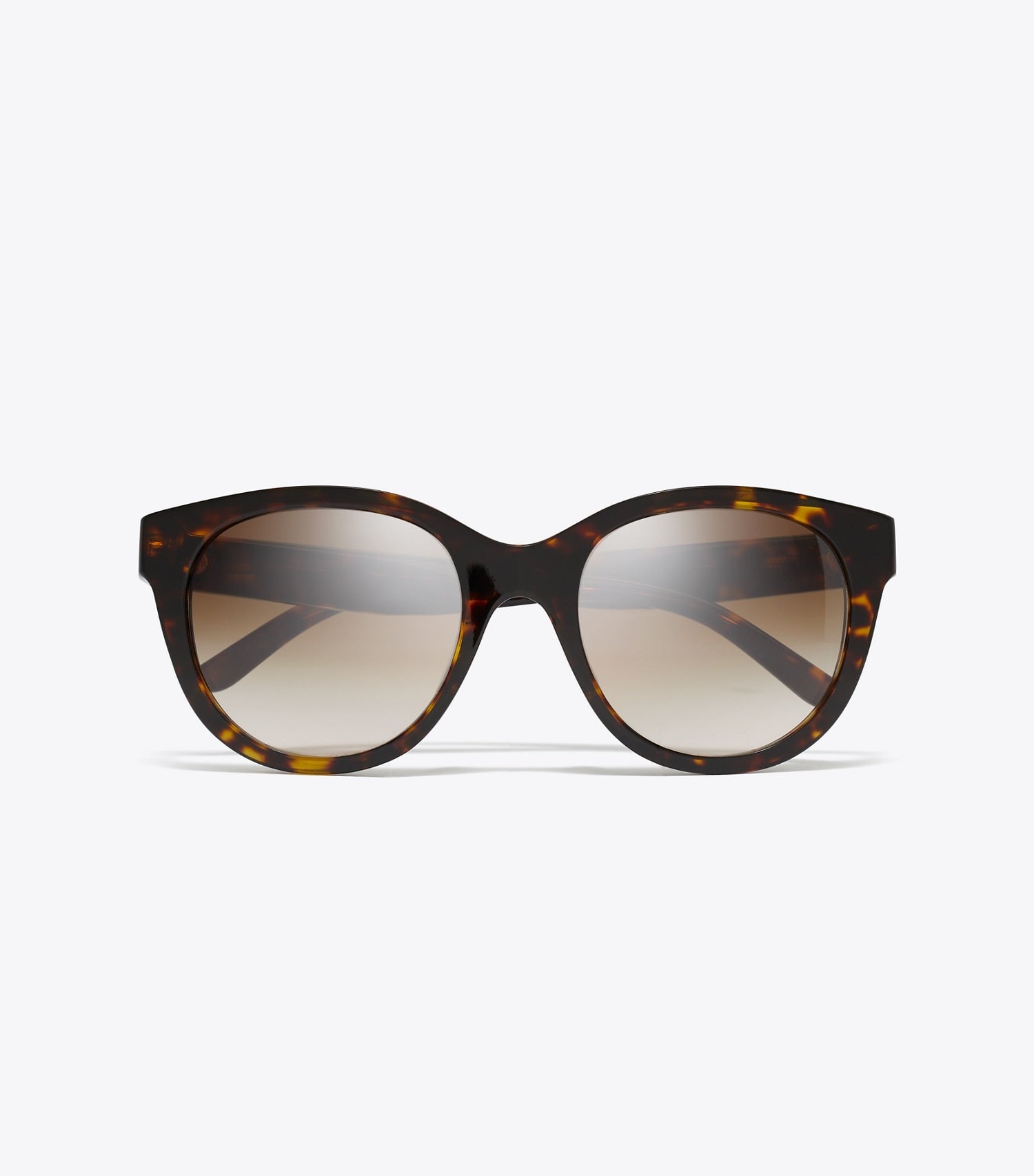 Tory Burch Miller Round Sunglasses - Dark Tortoise/ Solid Brown