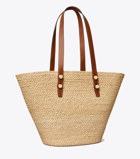 Tory Burch Large Romy Basket Tote - Natural