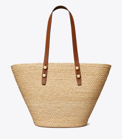Tory Burch Large Romy Basket Tote - Natural
