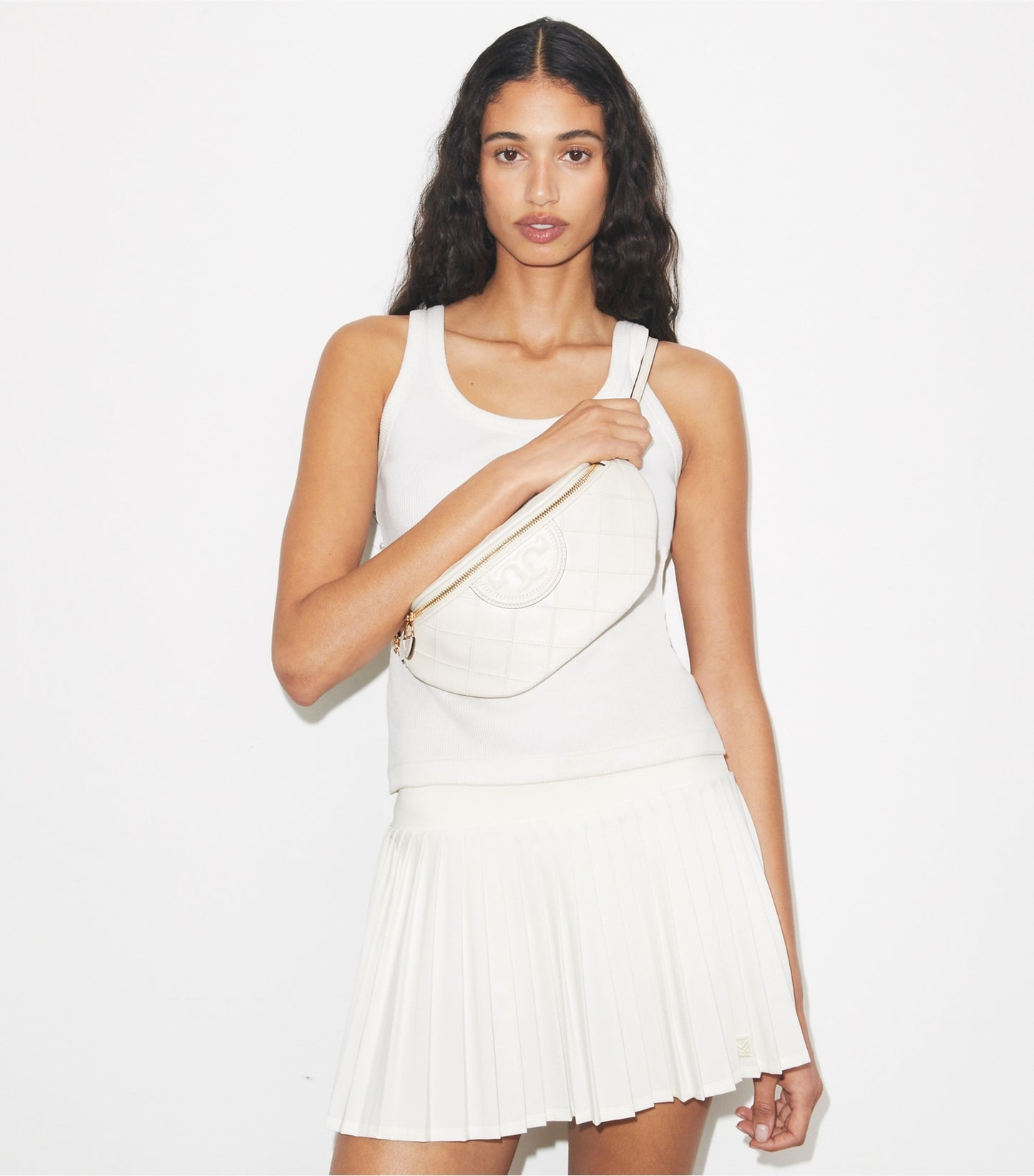 Tory Burch Fleming Soft Belt Bag - Light Cream
