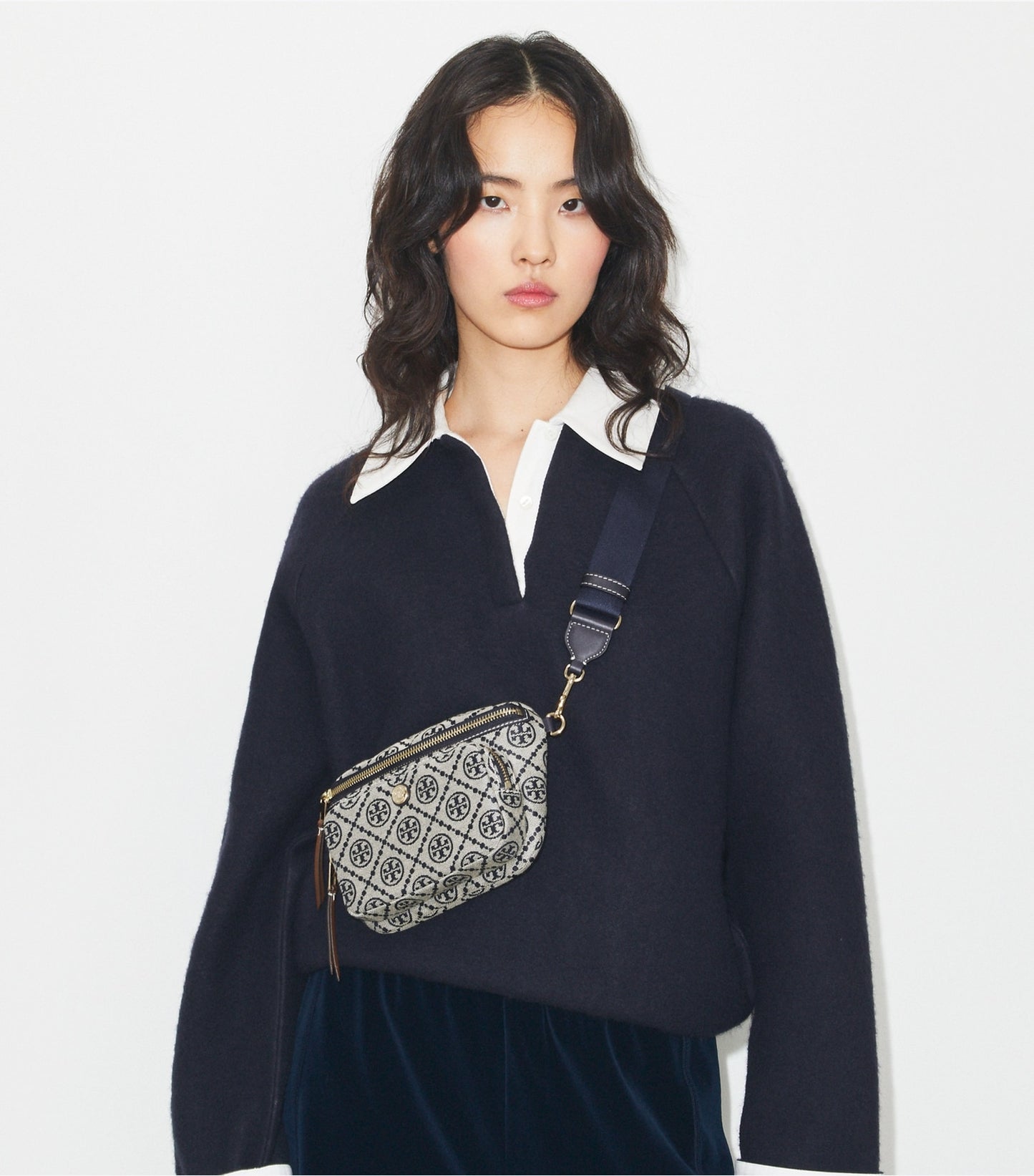 Tory Burch T Monogram Mini Belt Bag - Tory Navy