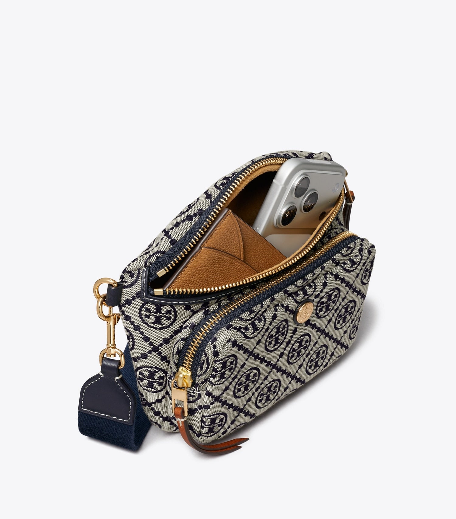 Tory Burch T Monogram Mini Belt Bag - Tory Navy
