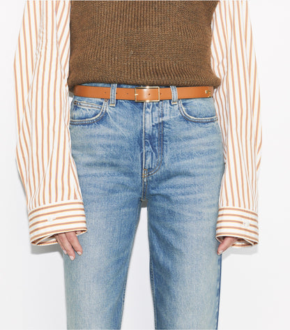 Tory Burch Gigi Belt - Aged Tan / Gold
