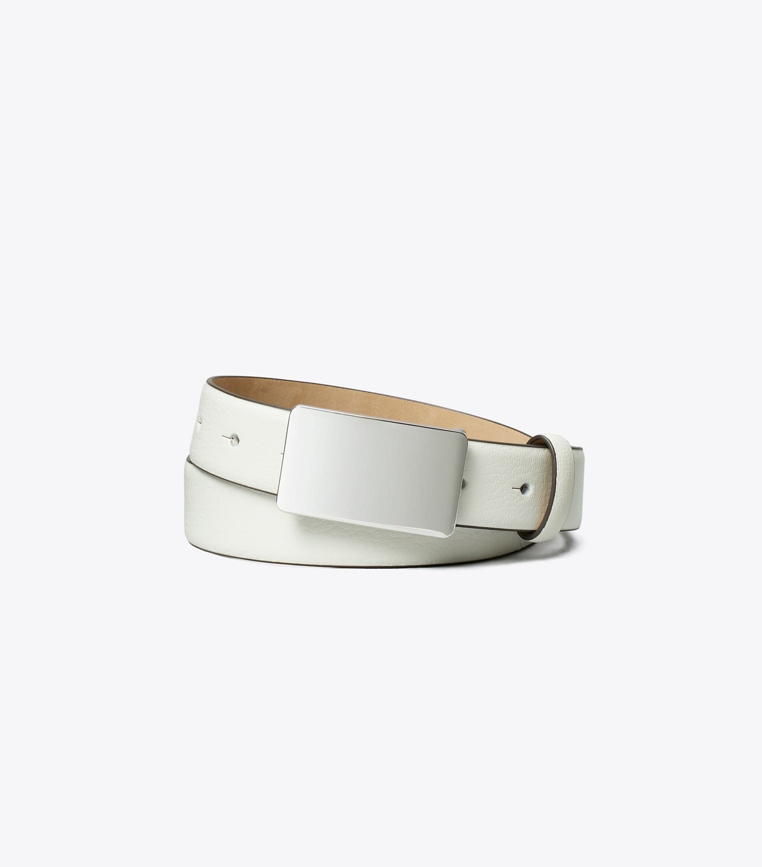 Tory Burch Plate Belt - Blanc/Silver