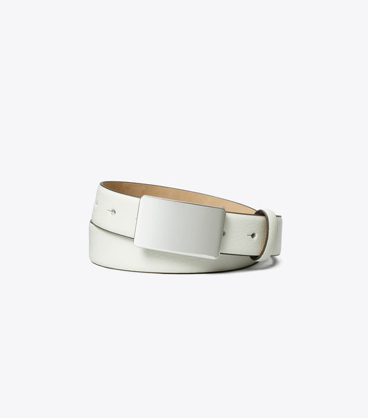 Tory Burch Plate Belt - Blanc/Silver