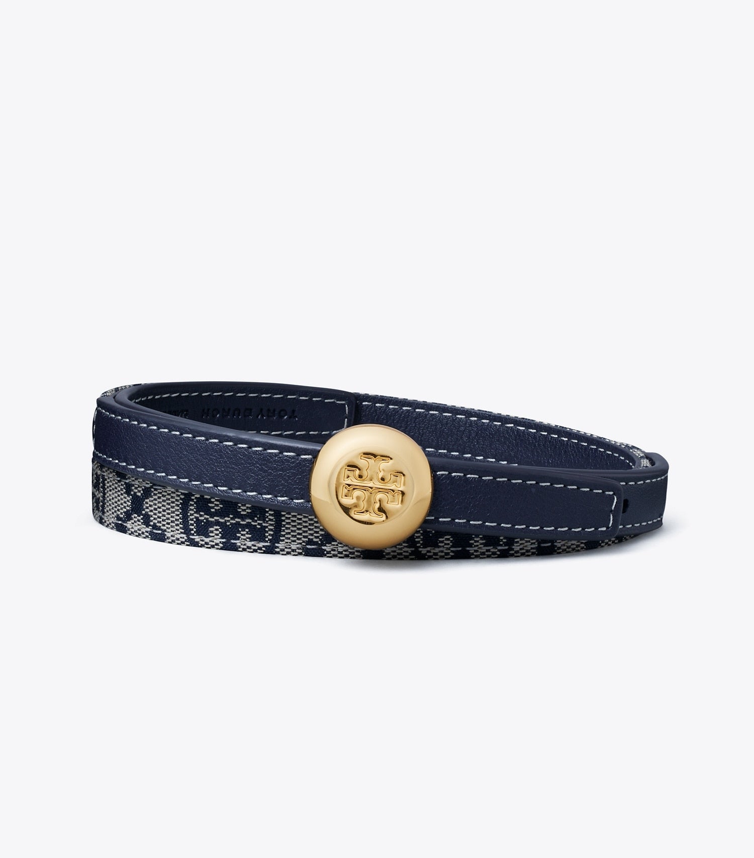 Tory Burch Romy Reversible Belt - Tory Navy/Gold