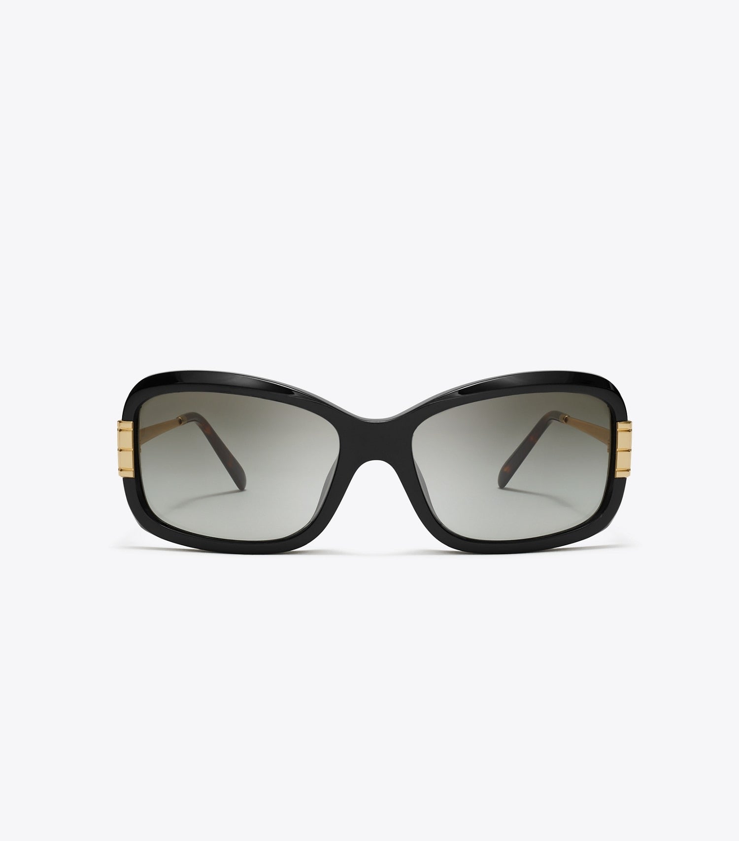 Tory Burch Eleanor Rectangle Sunglasses - Black/Grey Gradient