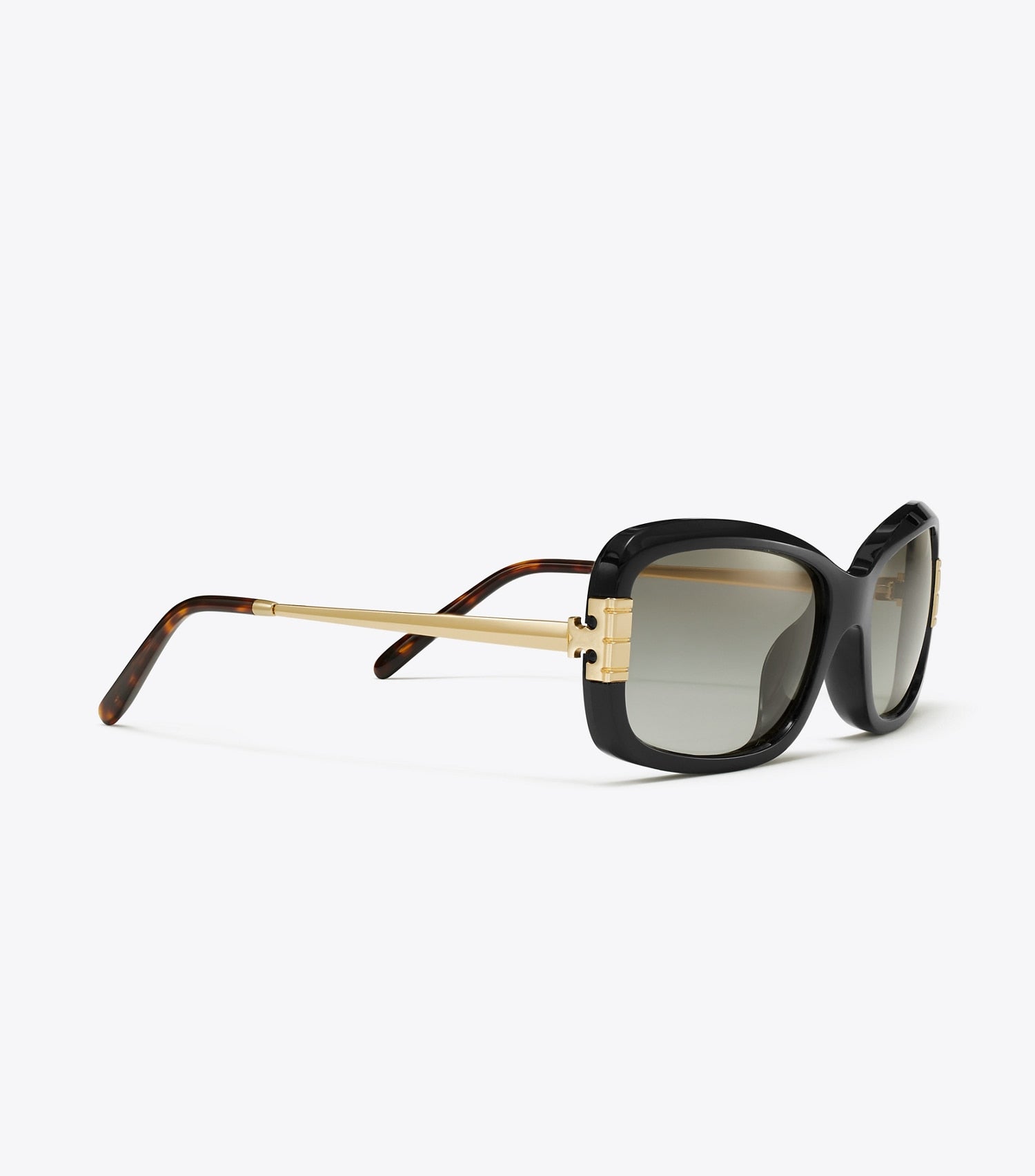 Tory Burch Eleanor Rectangle Sunglasses - Black/Grey Gradient