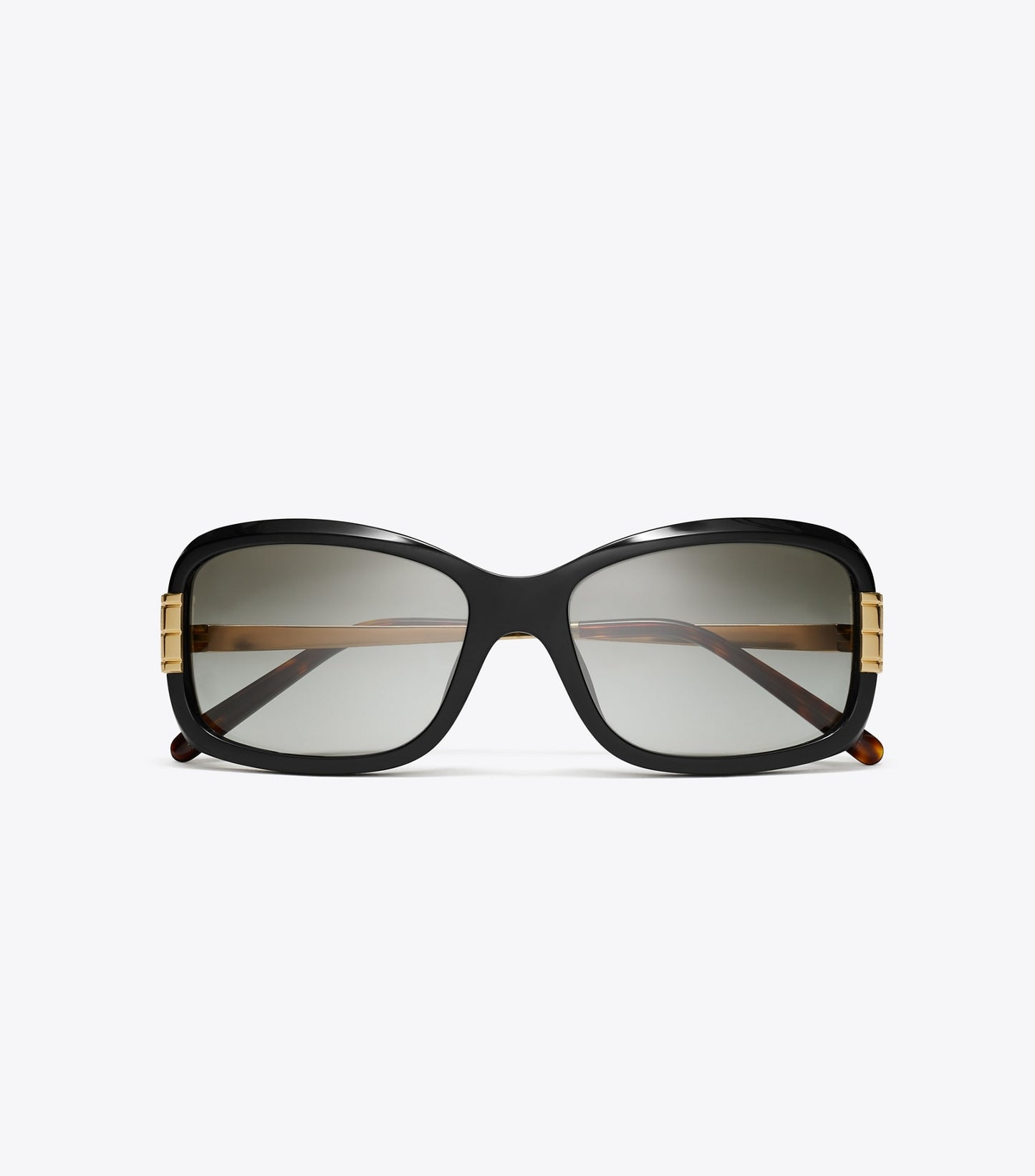 Tory Burch Eleanor Rectangle Sunglasses - Black/Grey Gradient