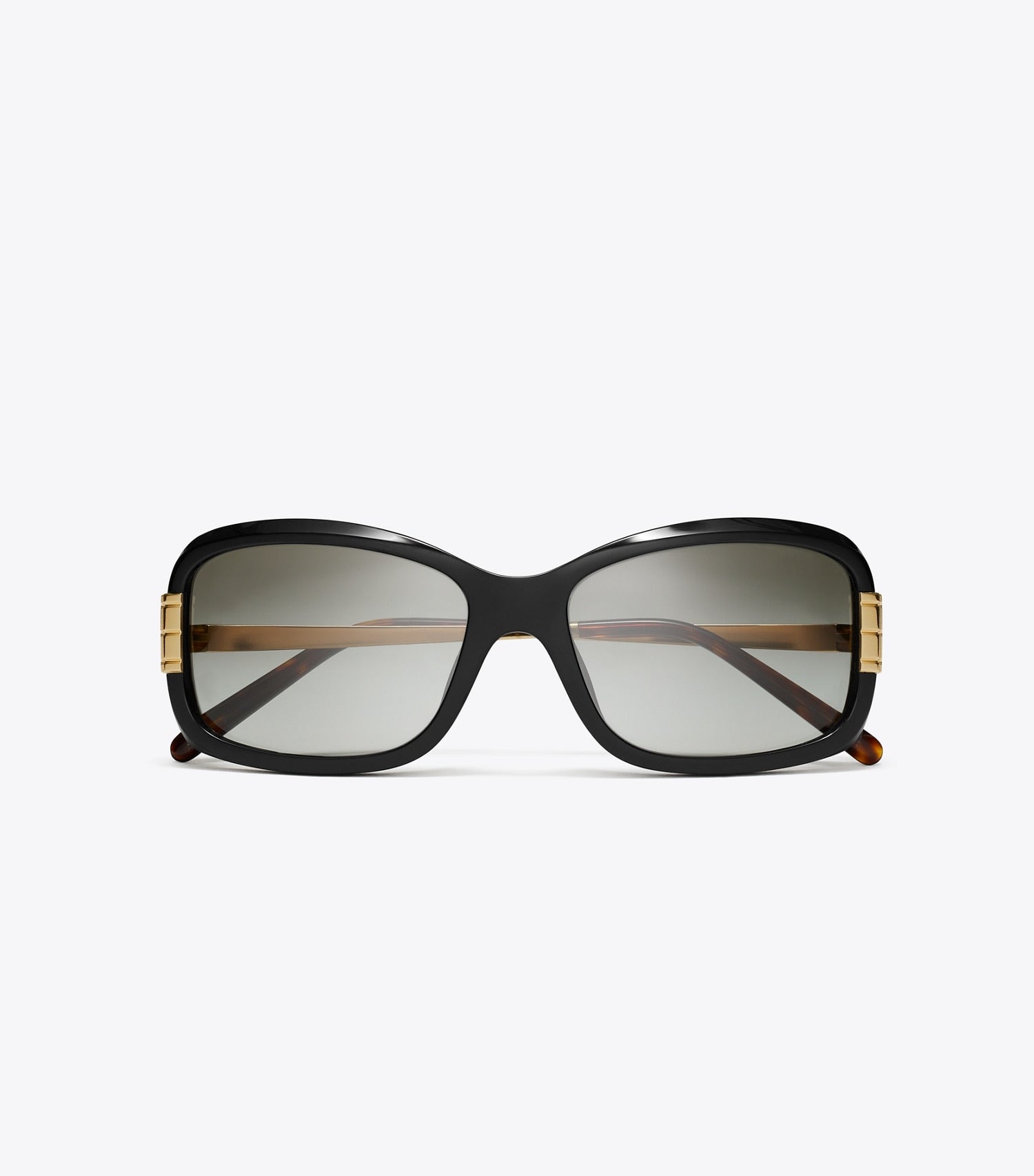 Tory Burch Eleanor Rectangle Sunglasses - Black/Grey Gradient