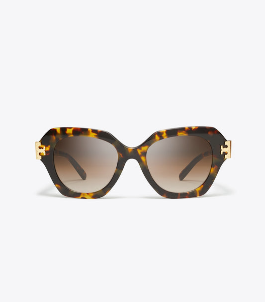 Tory Burch Eleanor Cat-Eye Sunglasses - Dark Tortoise/Brown Gradient