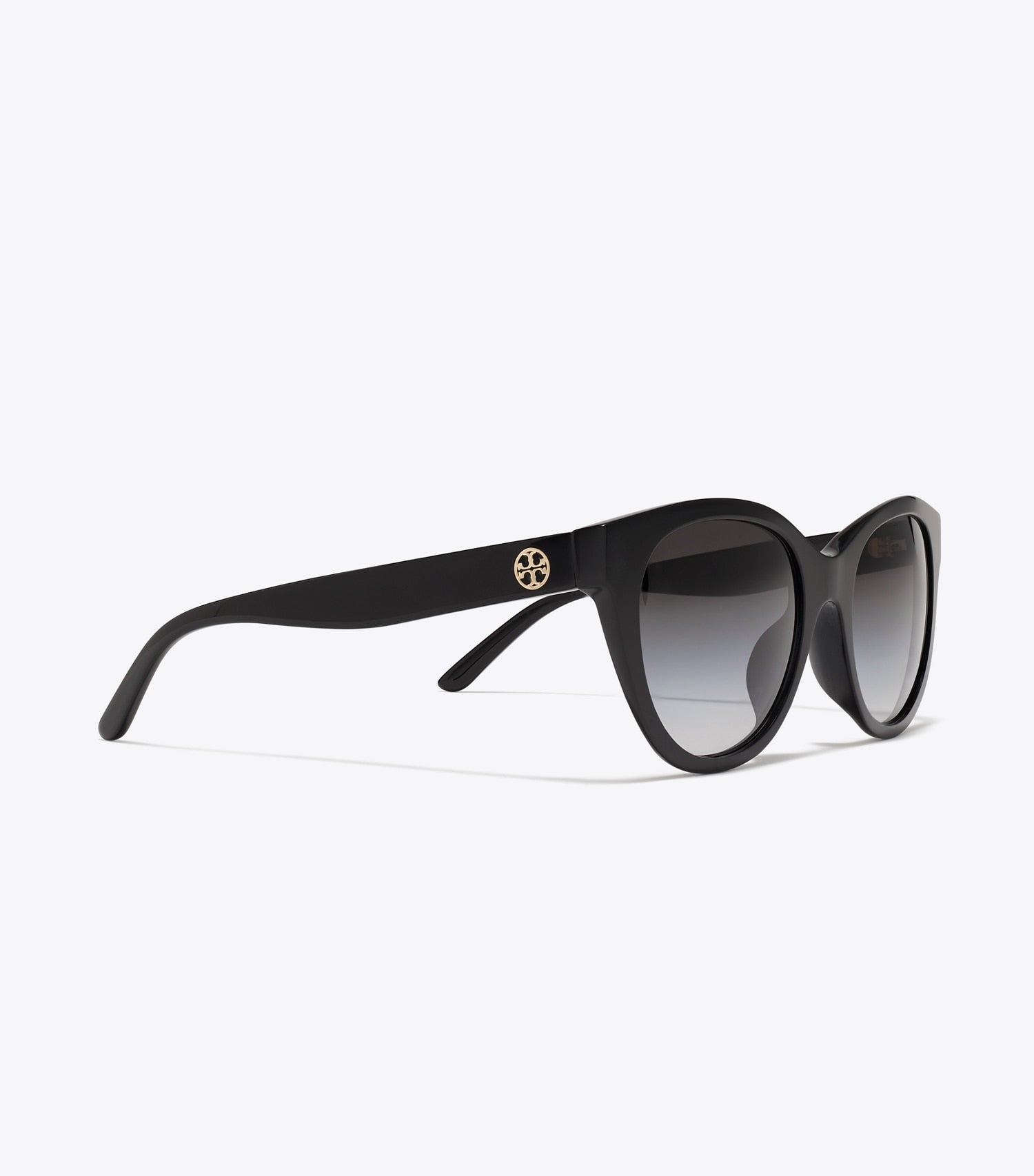 Tory Burch Miller Round Sunglasses - Black/Grey Gradient