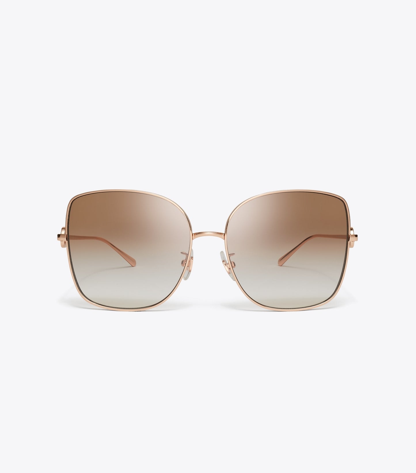 Tory Burch Miller Metal Oversized Butterfly Sunglasses - Rose Gold/Light Brown Gradient