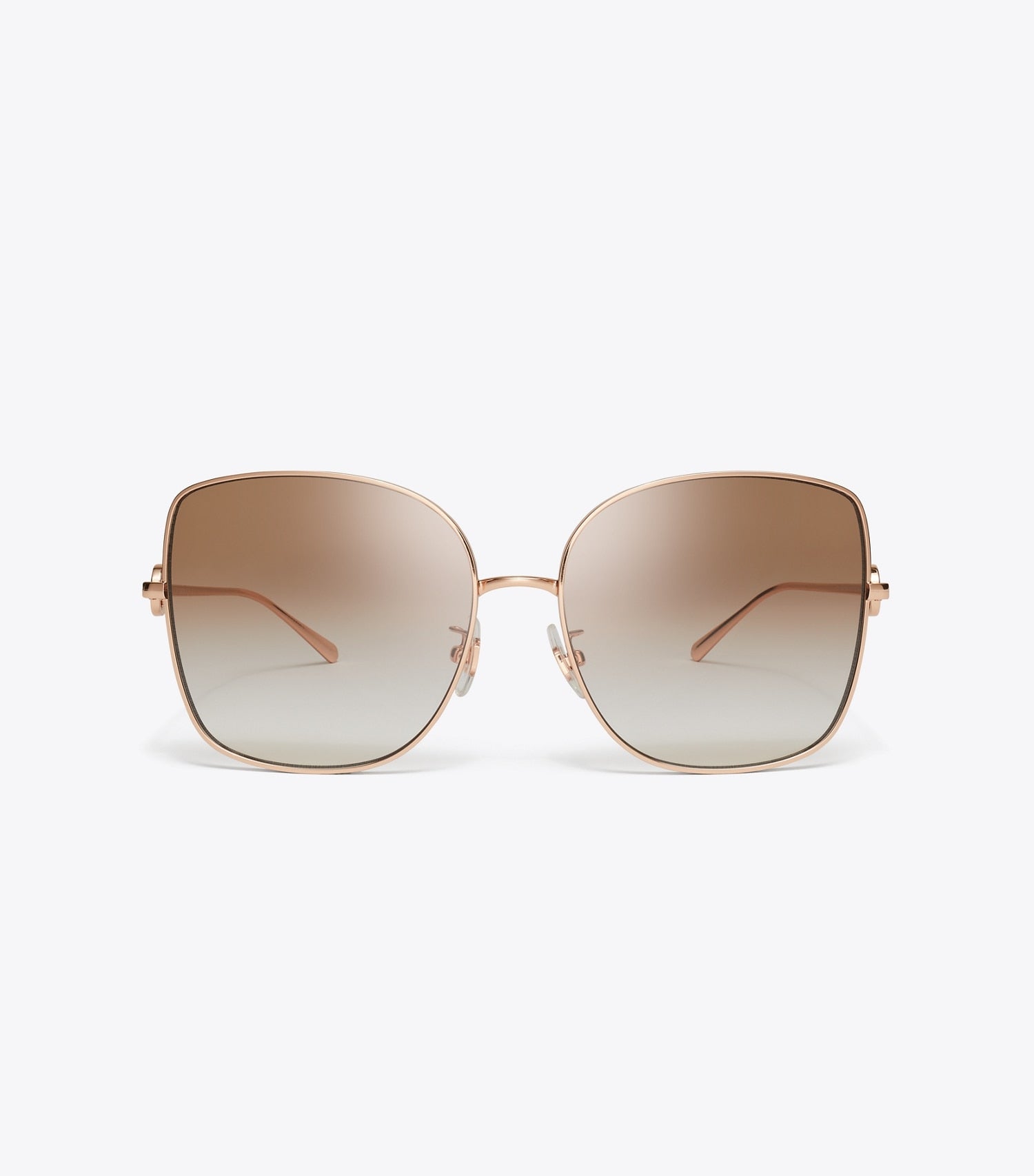 Tory Burch Miller Metal Oversized Butterfly Sunglasses - Rose Gold/Light Brown Gradient
