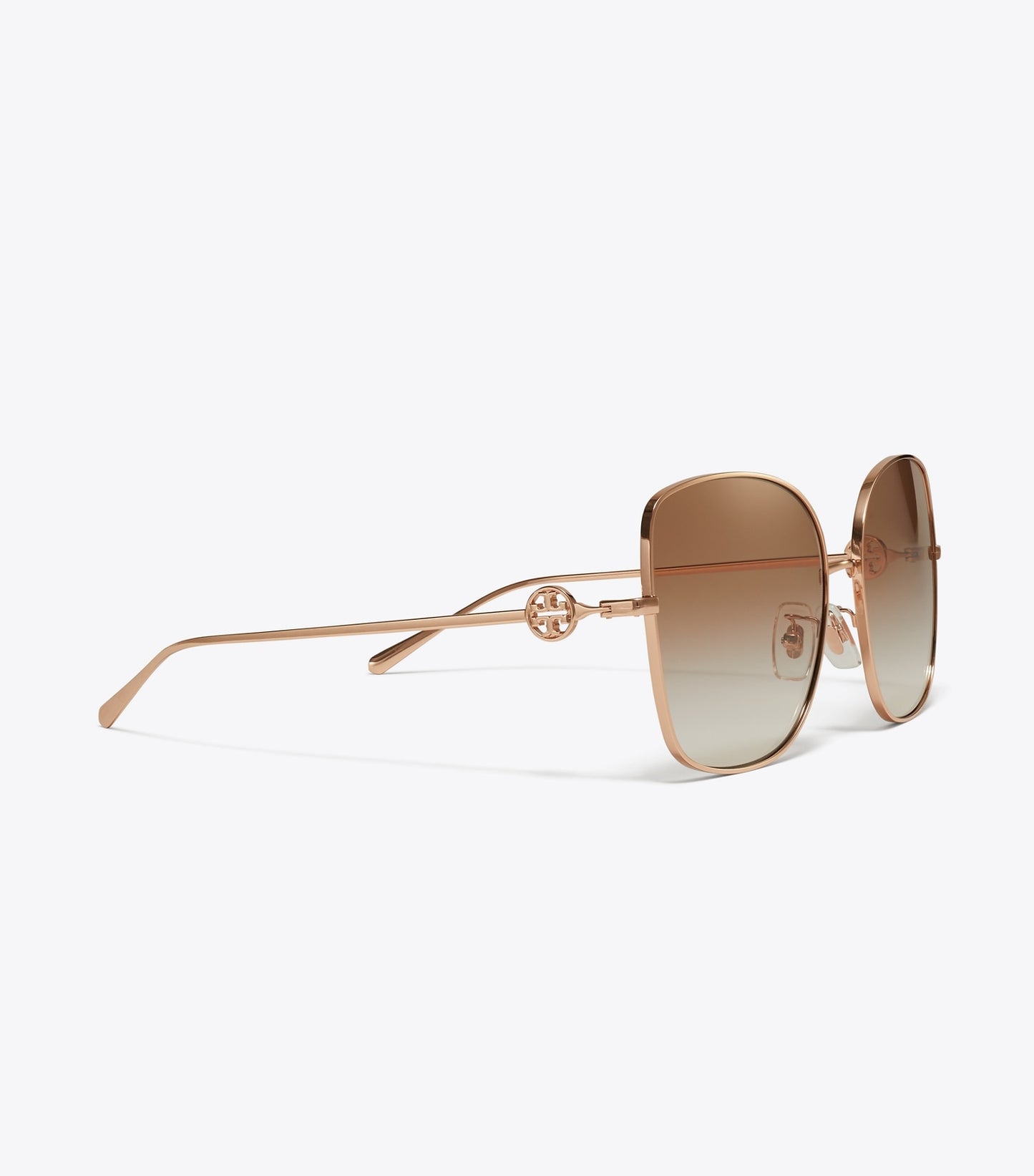 Tory Burch Miller Metal Oversized Butterfly Sunglasses - Rose Gold/Light Brown Gradient