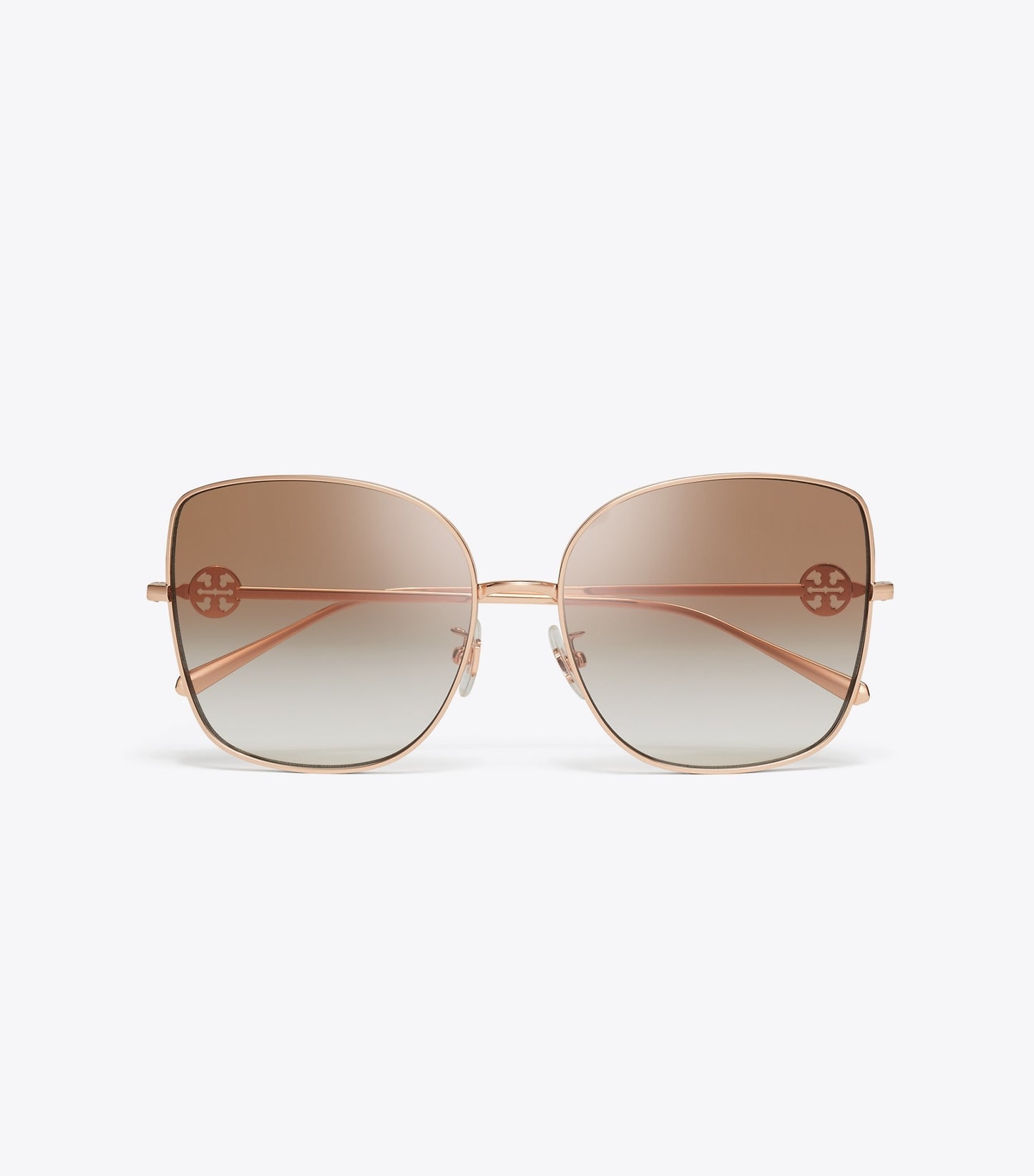 Tory Burch Miller Metal Oversized Butterfly Sunglasses - Rose Gold/Light Brown Gradient