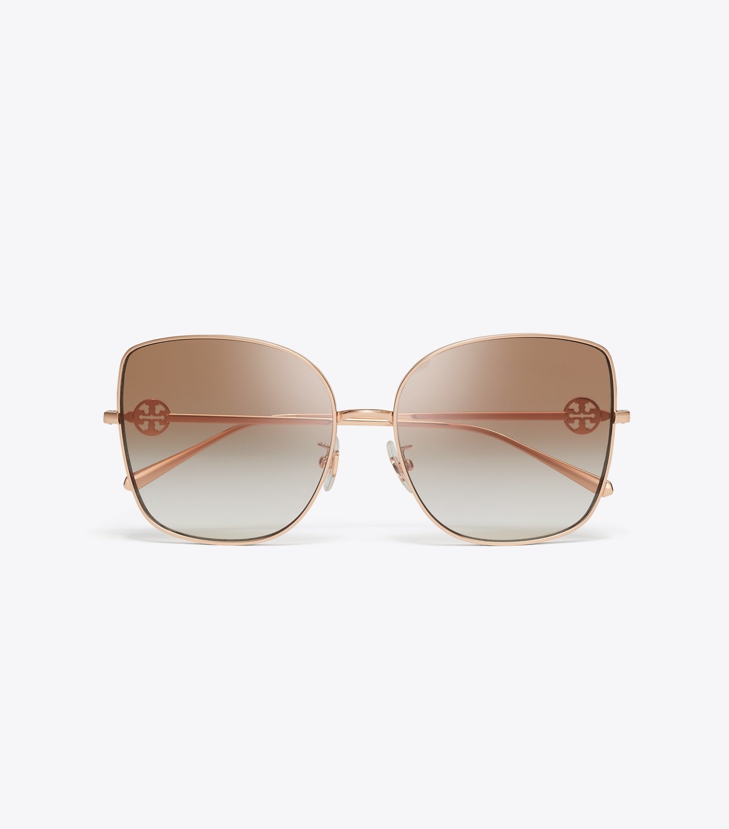 Tory Burch Miller Metal Oversized Butterfly Sunglasses - Rose Gold/Light Brown Gradient