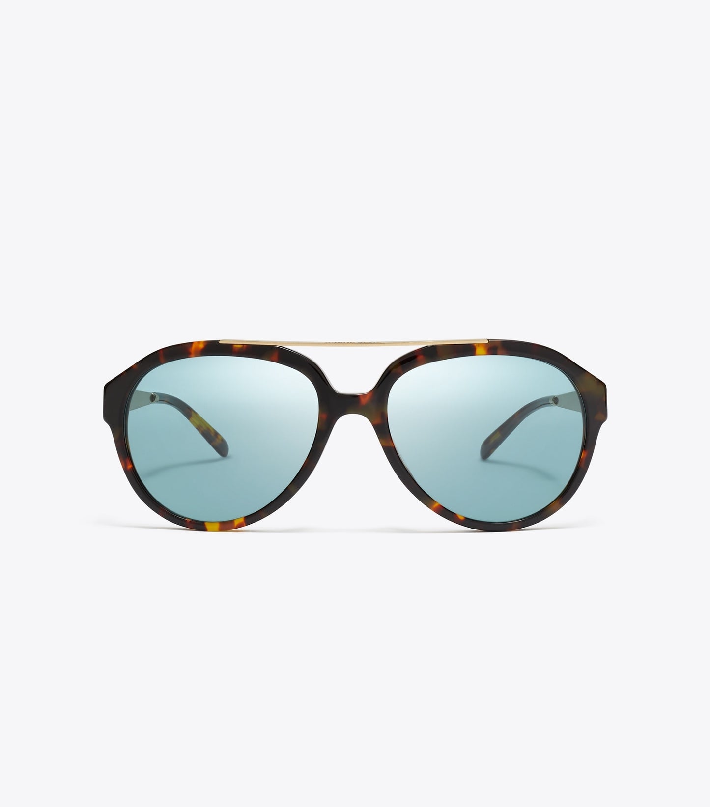 Tory Burch Miller Pilot Sunglasses - Tortoise/Petrol Green