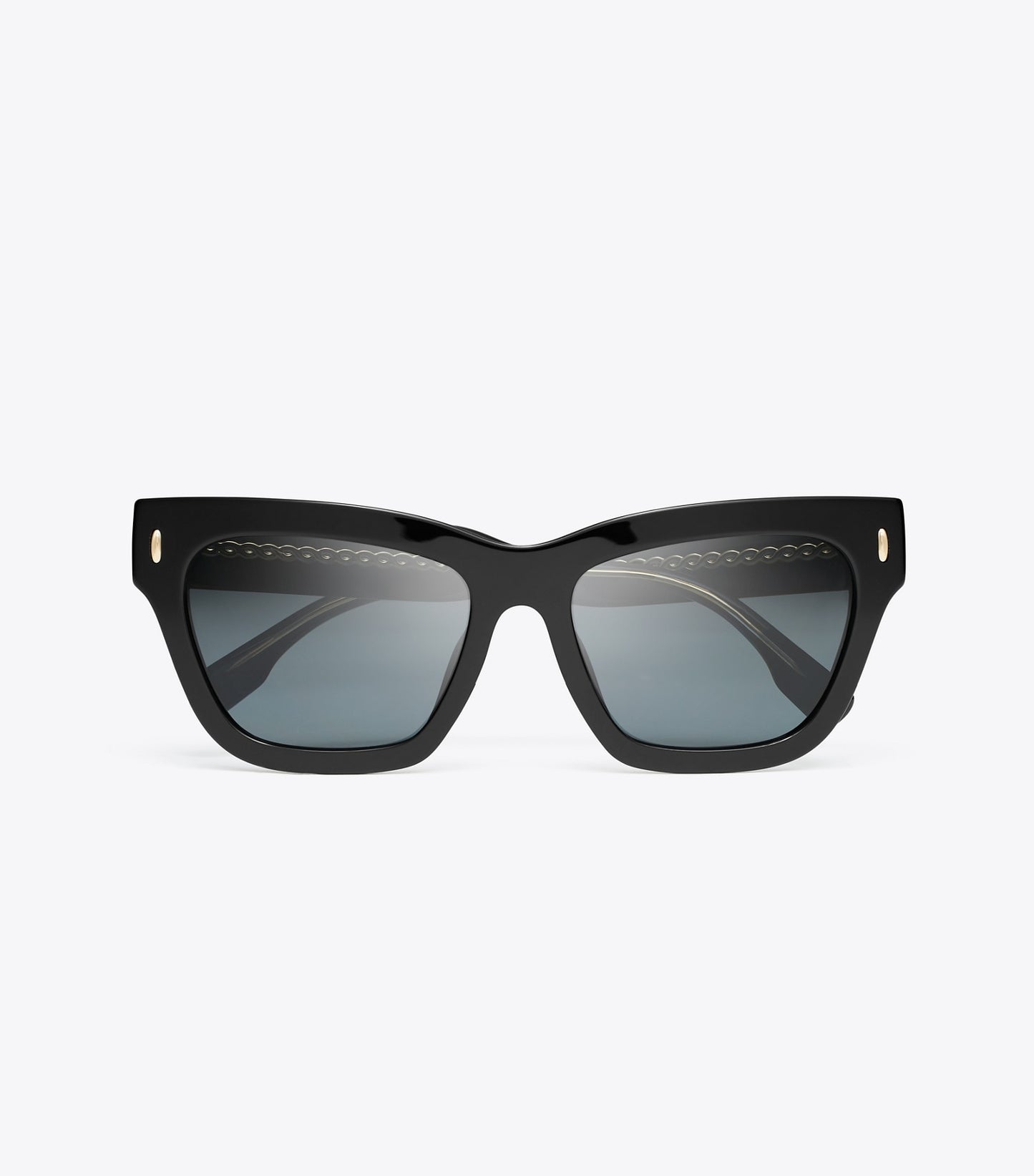 Tory Burch Miller Cat-Eye Sunglasses - Black/Dark Grey Polar