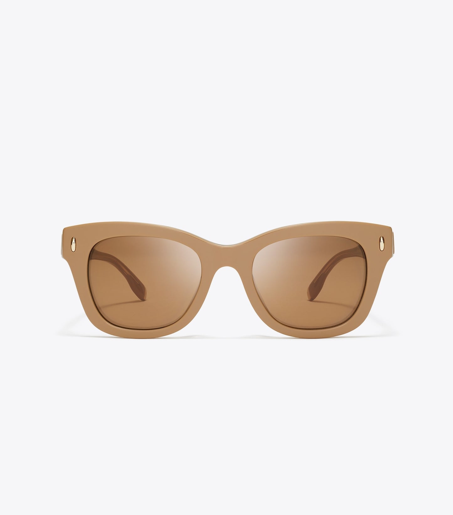 Tory Burch Miller Wayfarer Sunglasses - Tan/Brown Back Mirror
