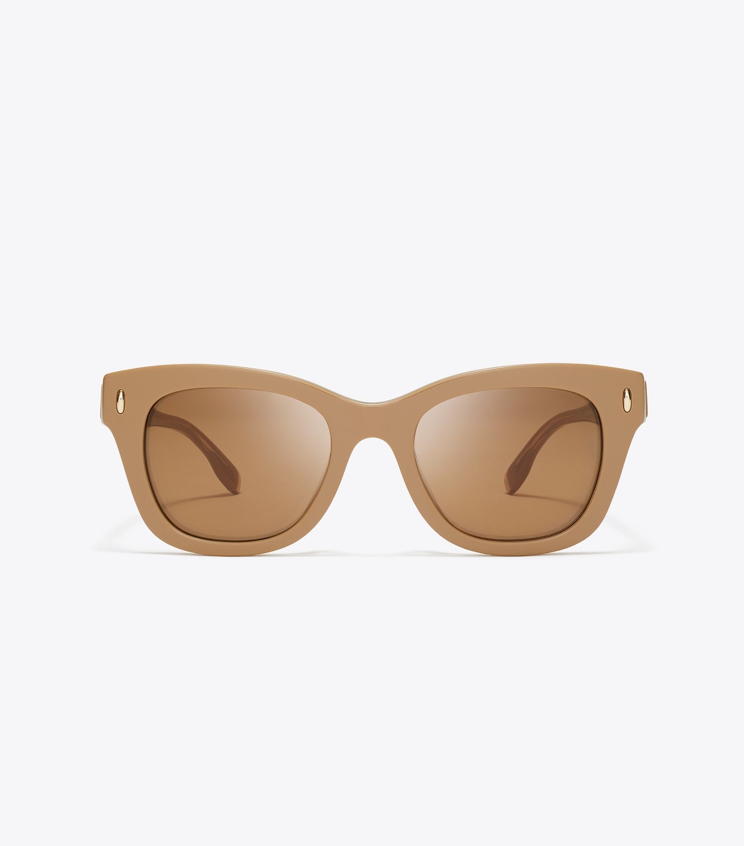 Tory Burch Miller Wayfarer Sunglasses - Tan/Brown Back Mirror