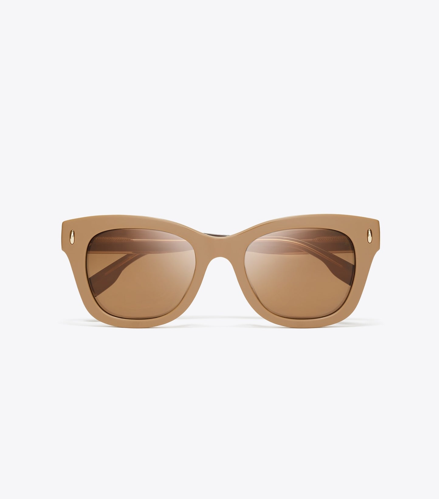 Tory Burch Miller Wayfarer Sunglasses - Tan/Brown Back Mirror