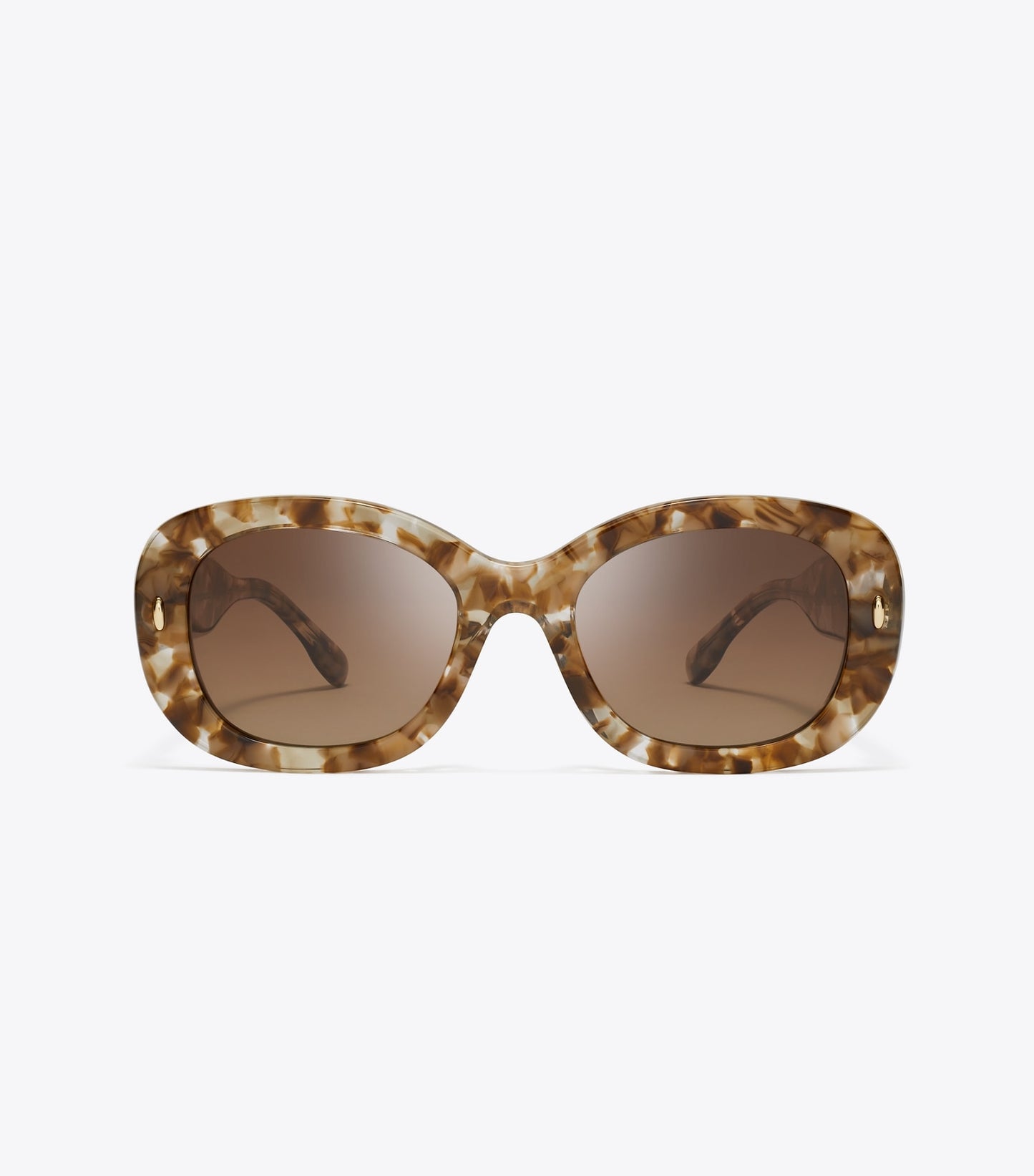 Tory Burch Miller Oval Sunglasses - Transparent Tort/ Polar Brown Gradient