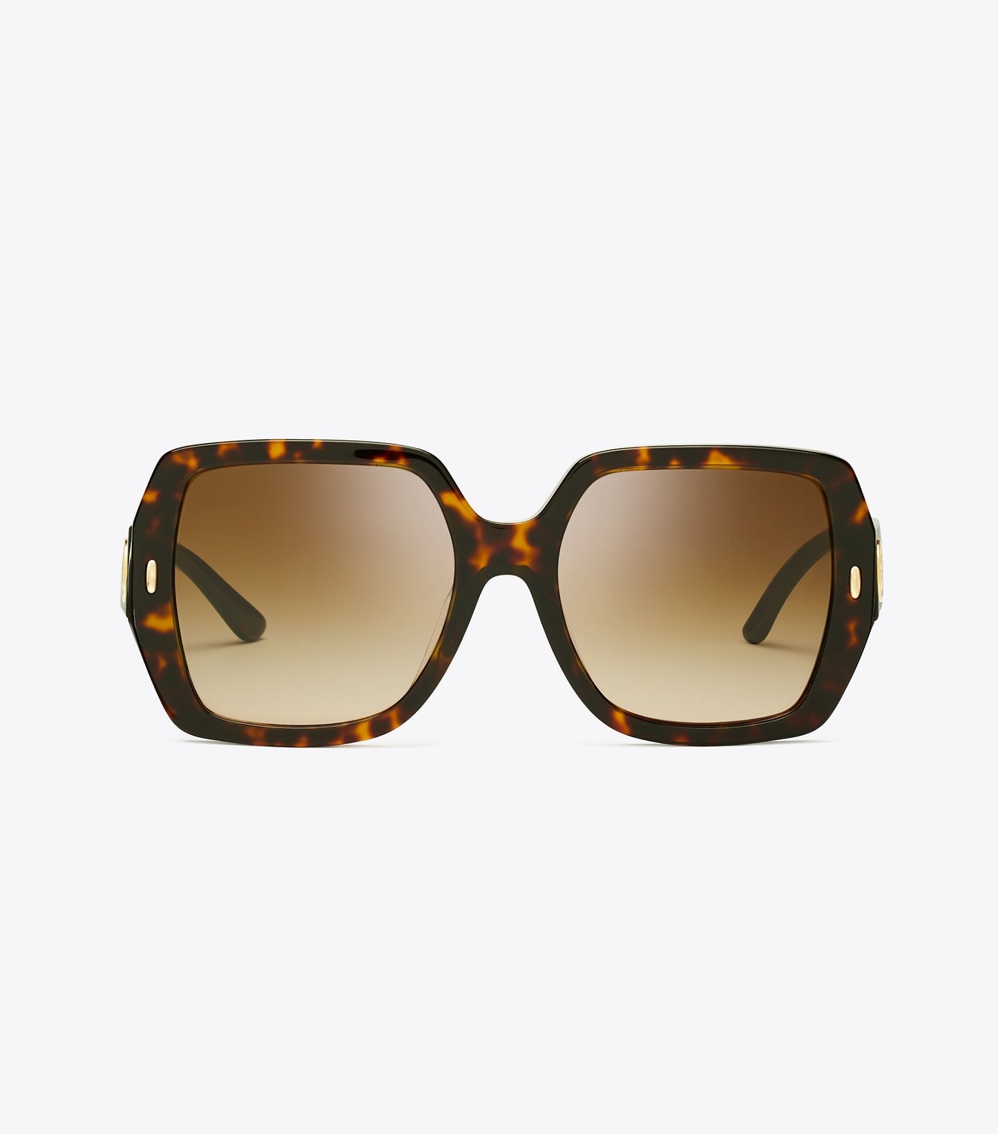 Tory Burch Miller Oversized Square Sunglasses - Dark Tortoise/Brown Gradient
