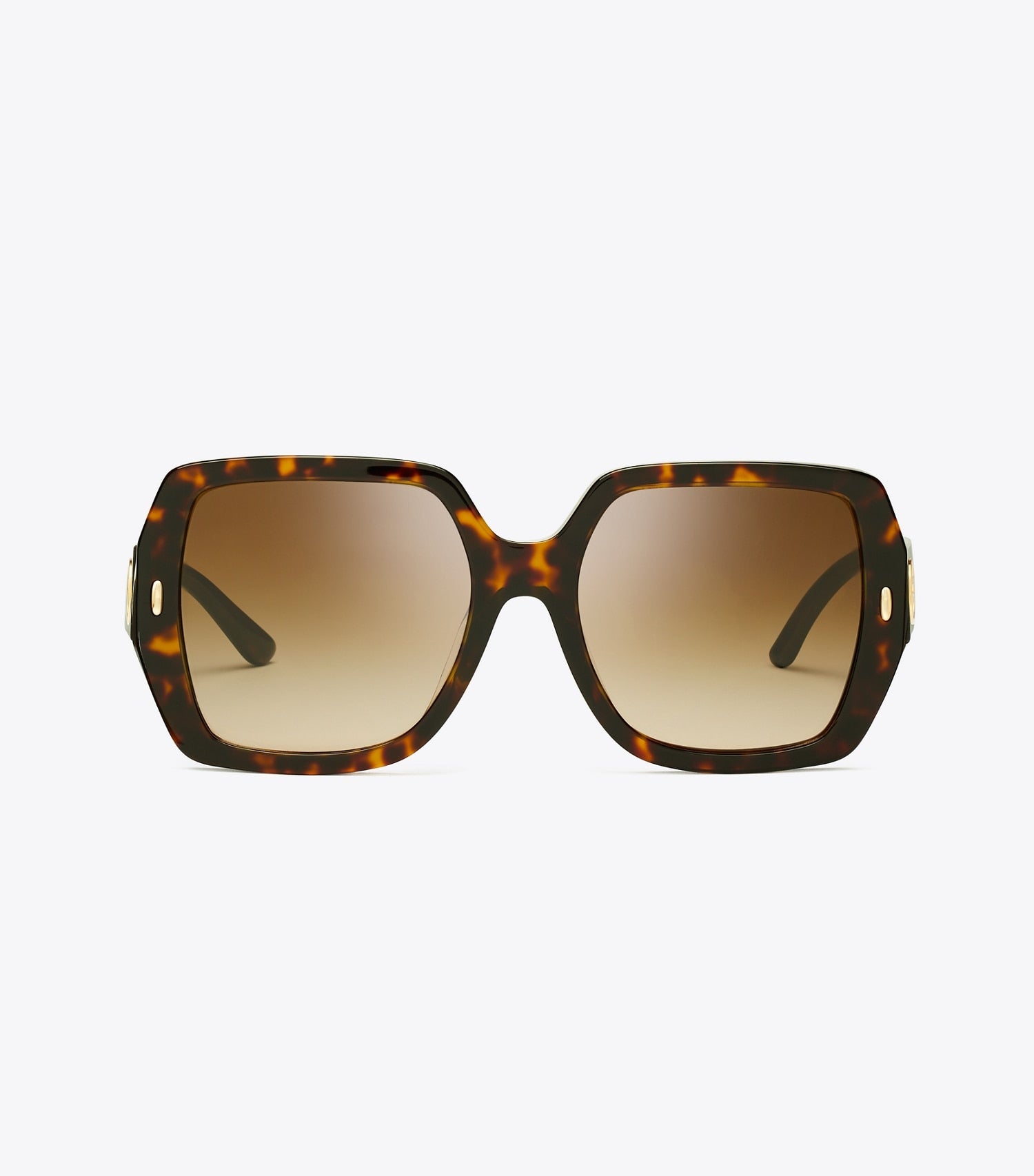 Tory Burch Miller Oversized Square Sunglasses - Dark Tortoise/Brown Gradient