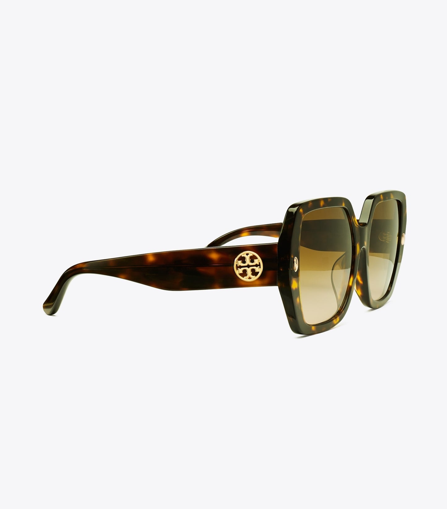 Tory Burch Miller Oversized Square Sunglasses - Dark Tortoise/Brown Gradient