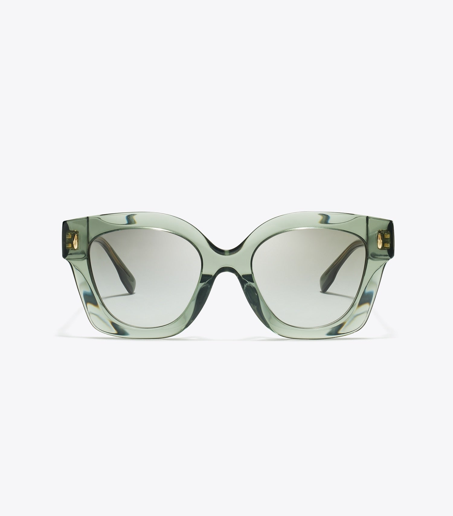 Tory Burch Miller Square Sunglasses - Transparent Sage/ Light Grey Gradient