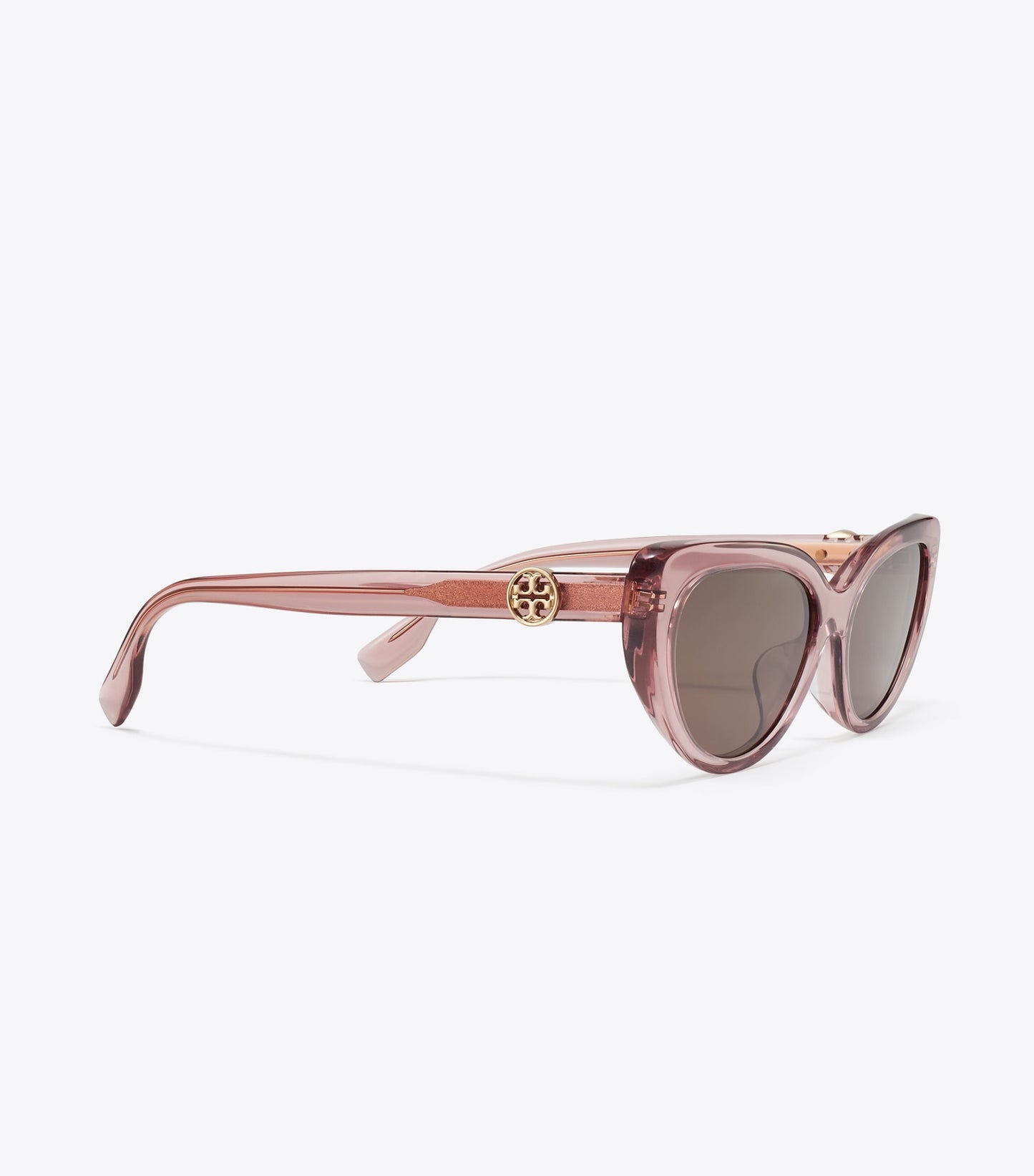 Tory Burch Miller Cat-Eye Sunglasses - Transparent Light Pink/Dark Brown