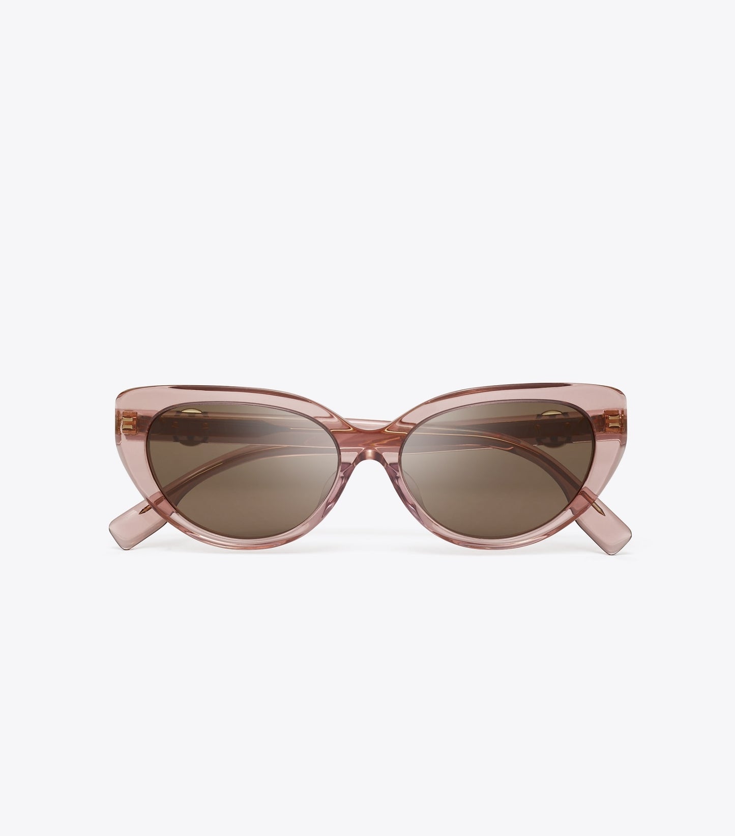 Tory Burch Miller Cat-Eye Sunglasses - Transparent Light Pink/Dark Brown