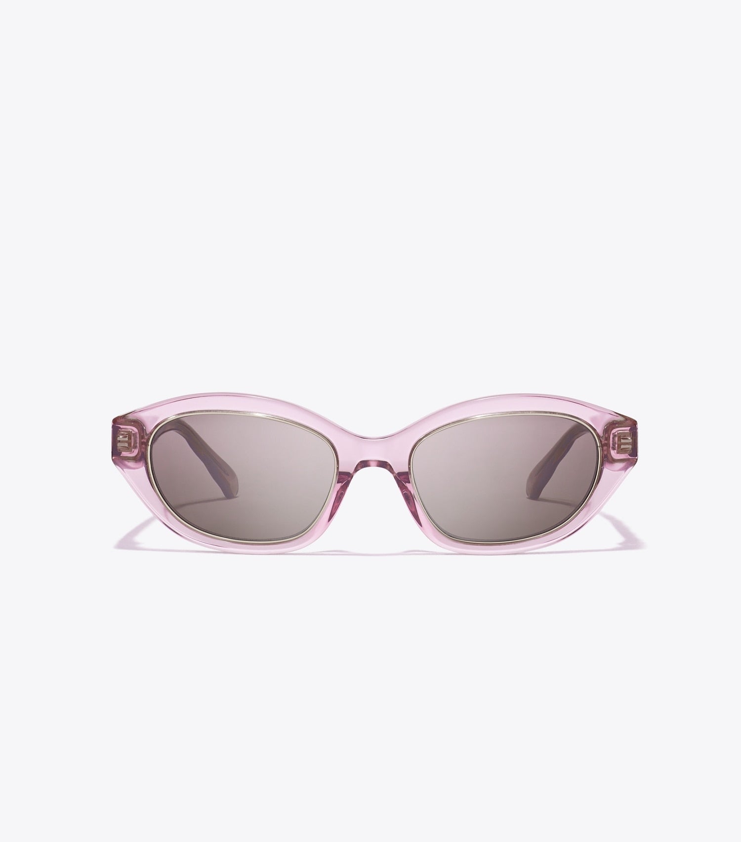 Tory Burch Kira Cat-Eye Sunglasses - Transparent Pink/ Dark Brown